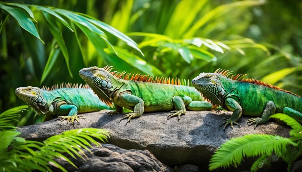 iguanas in their natural habitat
